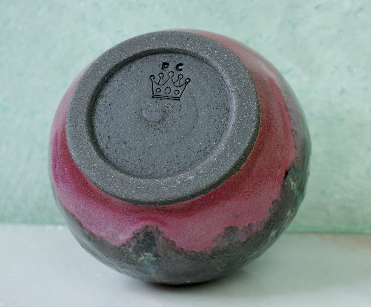 Small Orb Vase - Blue/Pink