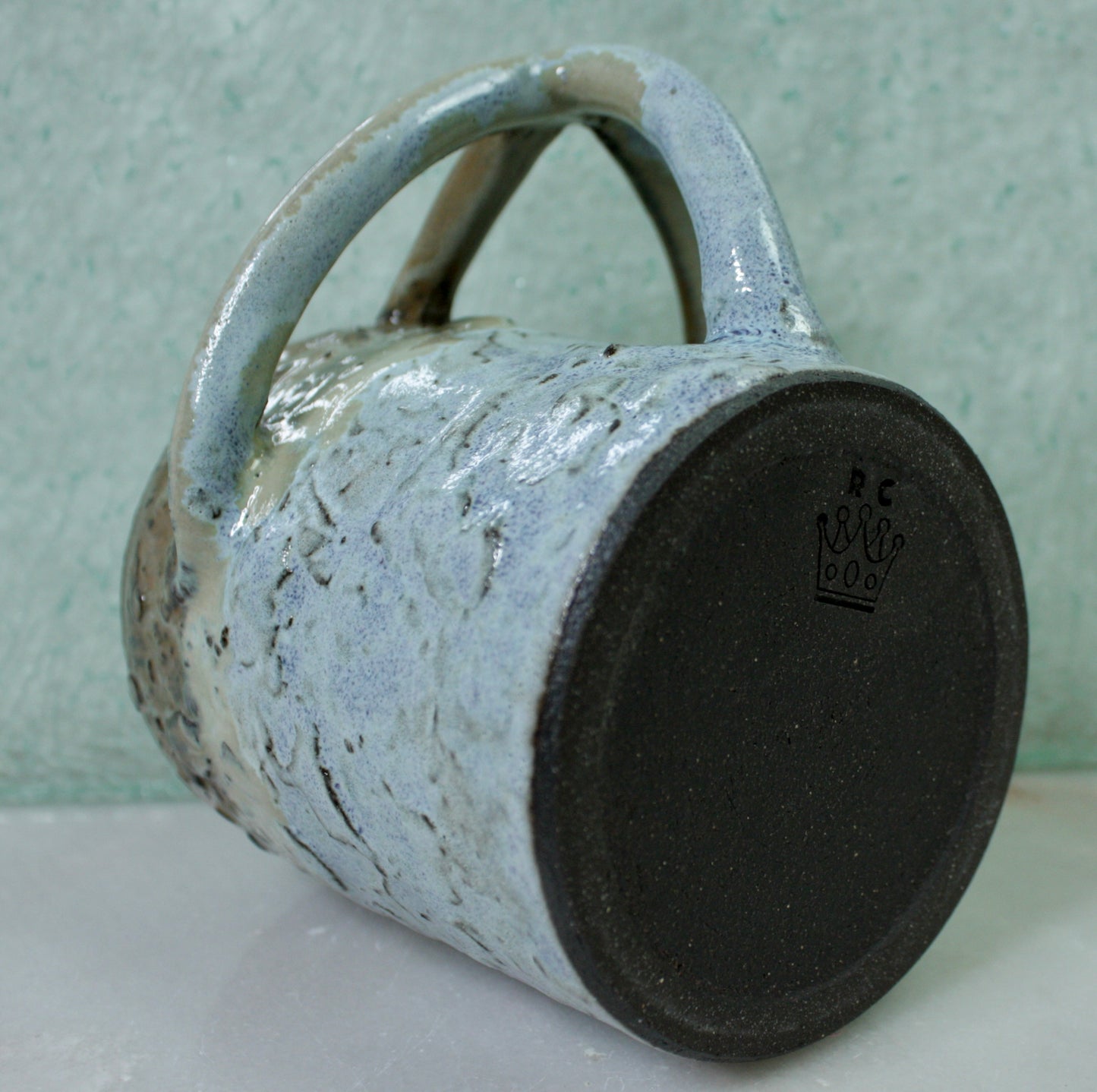 Luster/Blue Rico-Handle Mug