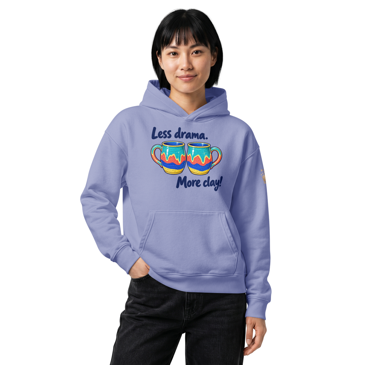 Unisex relaxed mid-weight hooded sweatshirt