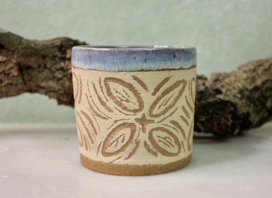 Moon Haze Sgraffito Cortado Cup