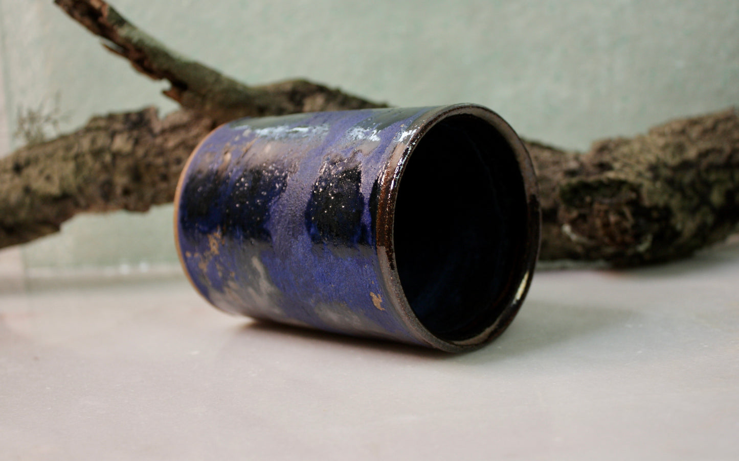 Blue/Black Textured Beaker