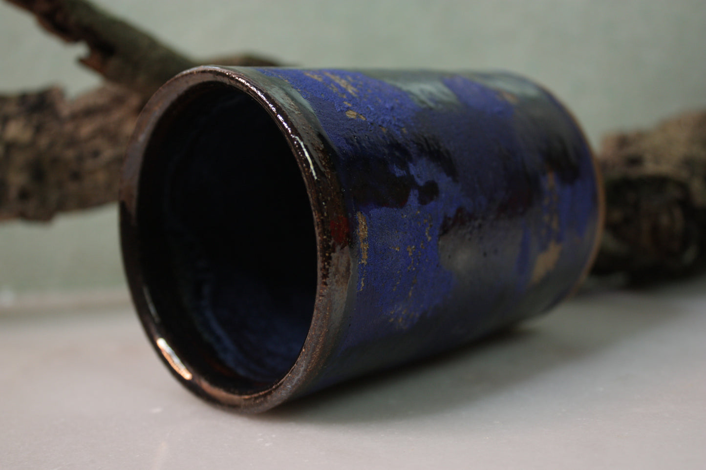 Blue/Black Textured Beaker