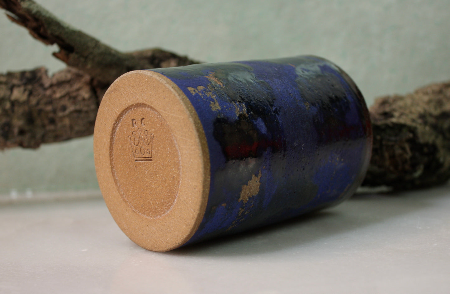 Blue/Black Textured Beaker