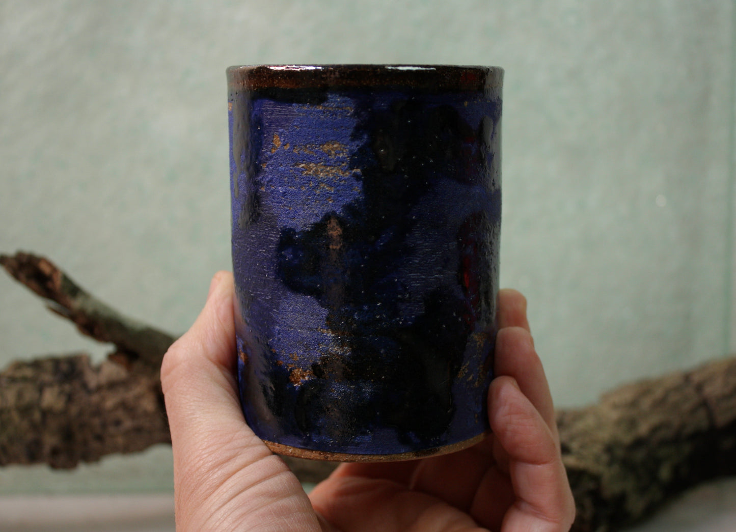 Blue/Black Textured Beaker
