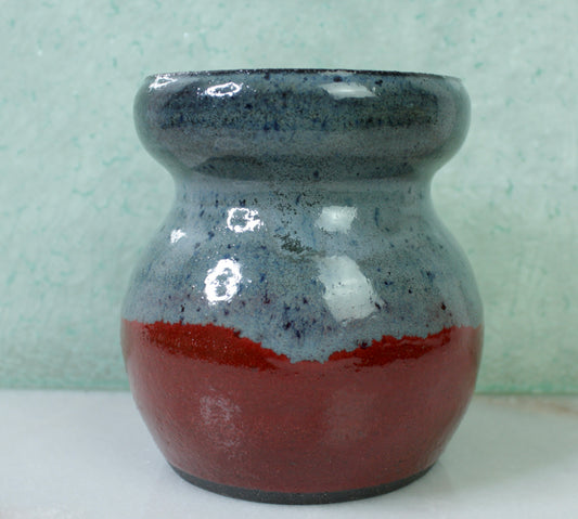 Medium Blue/Red Vase