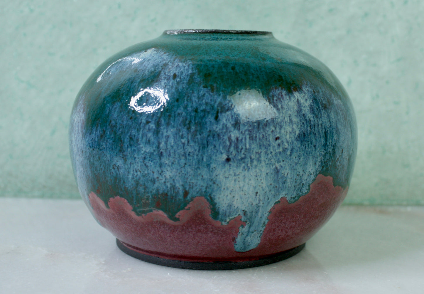Medium Orb Vase - Turquoise