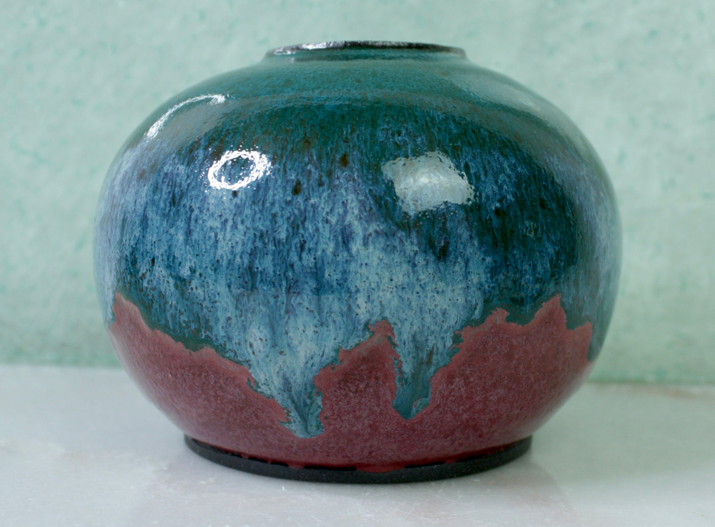 Medium Orb Vase - Turquoise