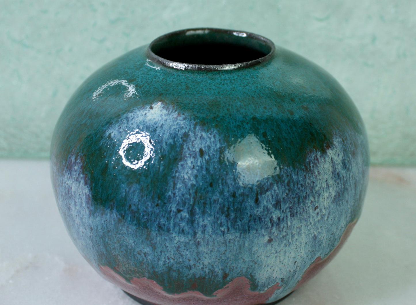 Medium Orb Vase - Turquoise