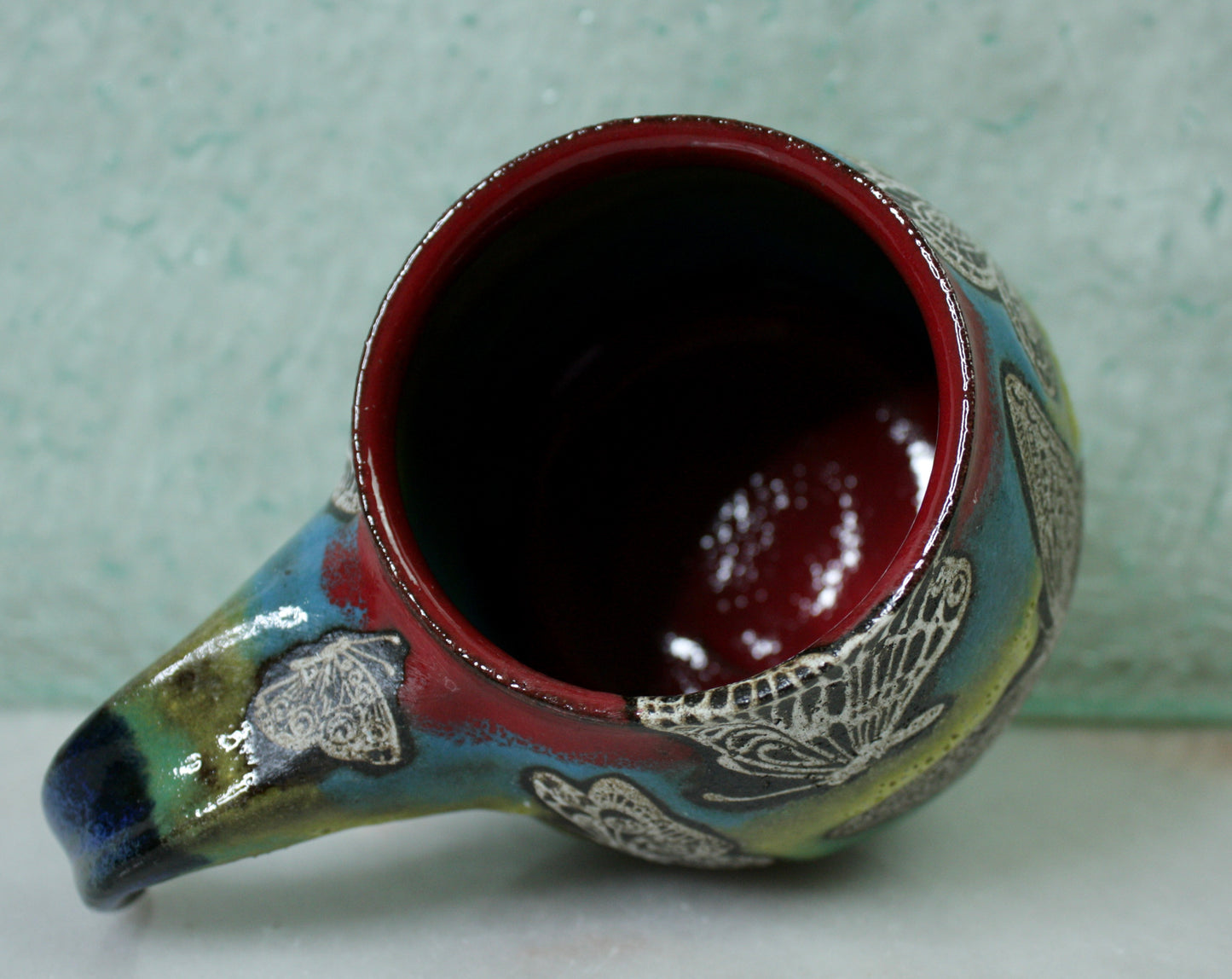 Half-Handle Butterfly Mug