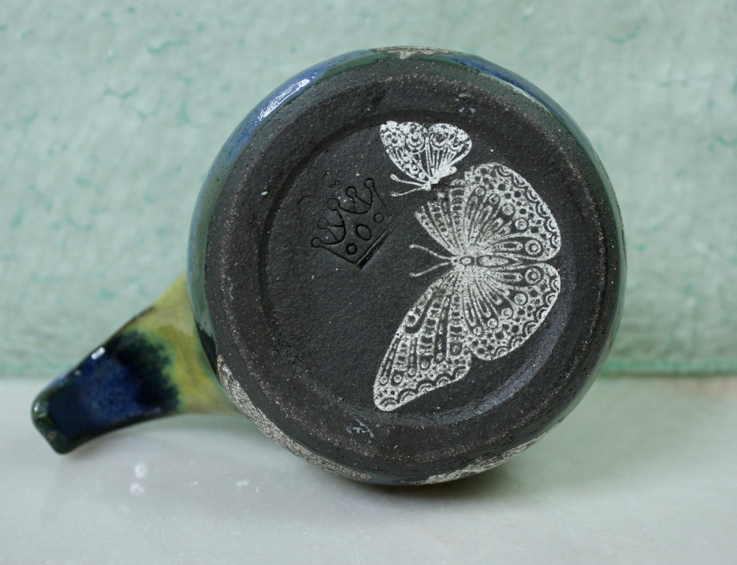 Half-Handle Butterfly Mug