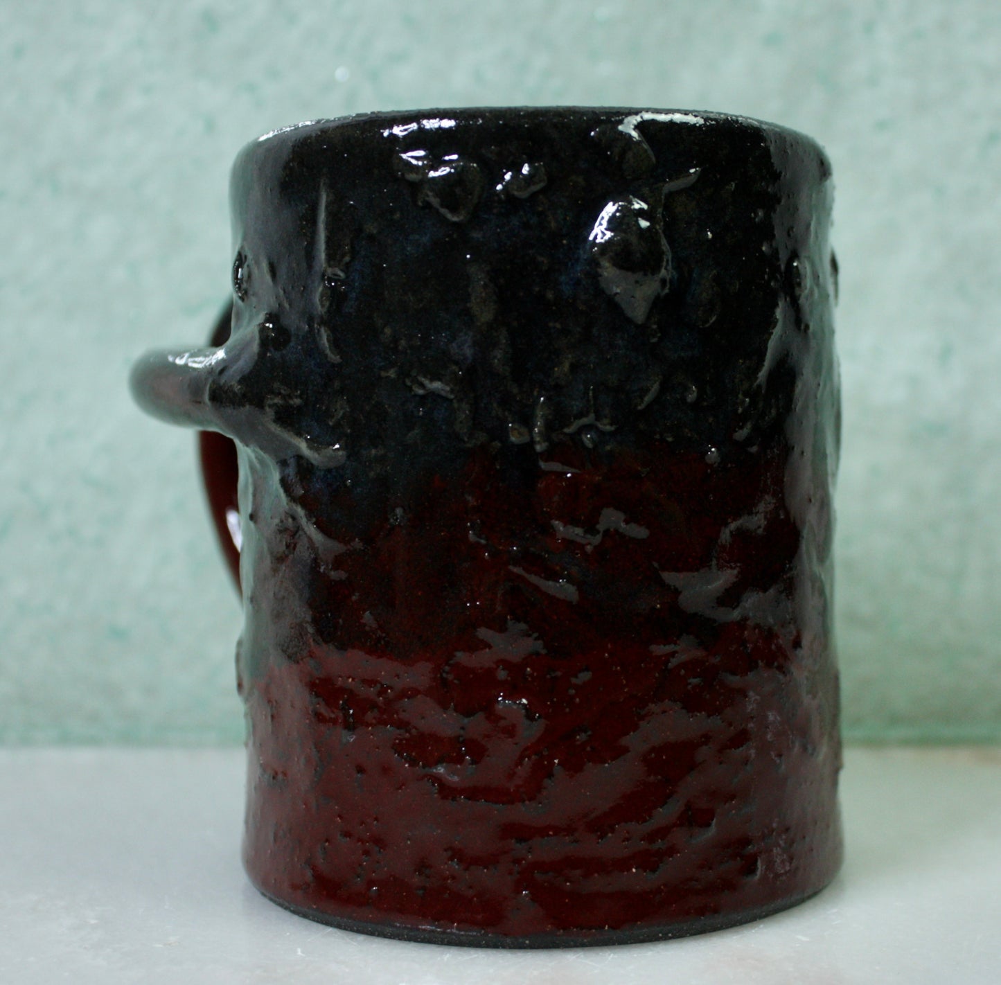 Ruby-Red1 Rico-Handle Mug