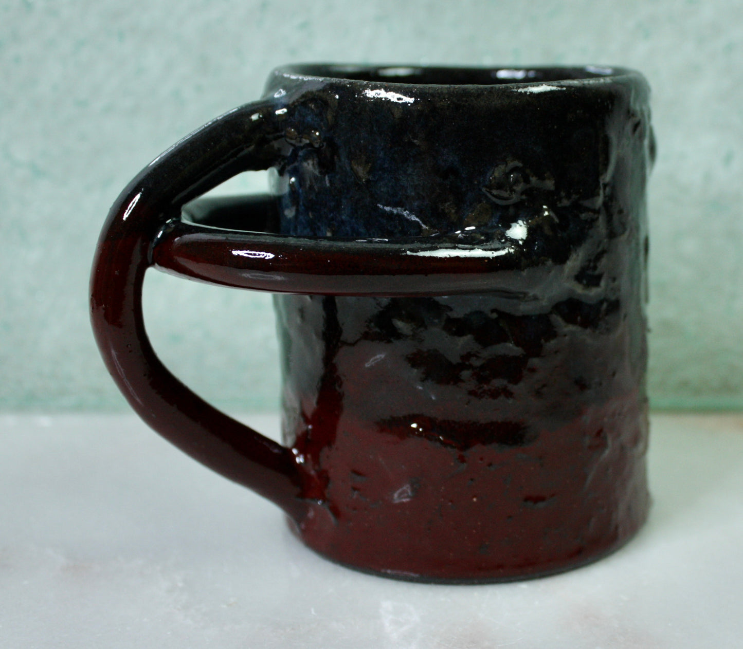 Ruby-Red1 Rico-Handle Mug