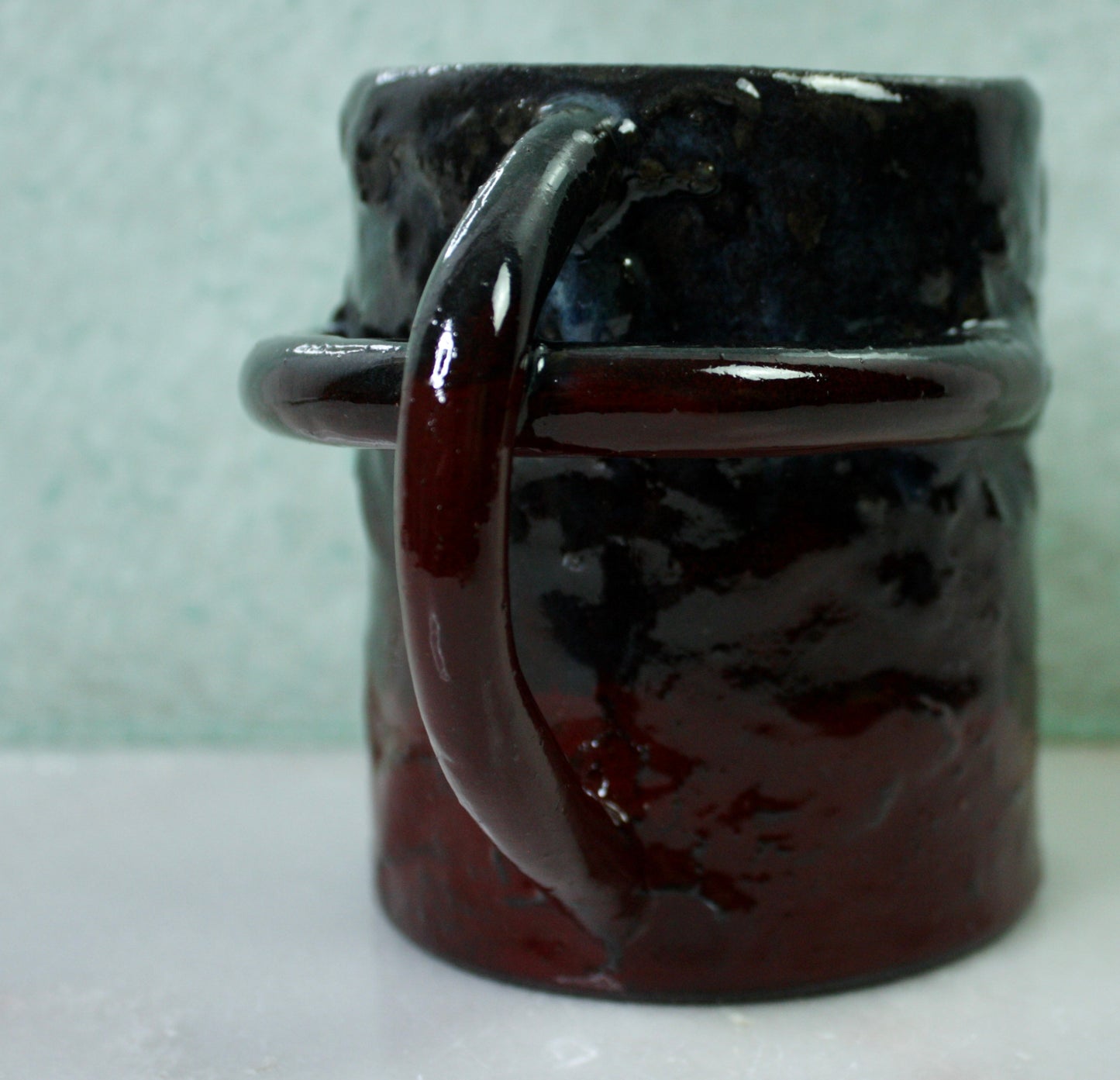 Ruby-Red1 Rico-Handle Mug