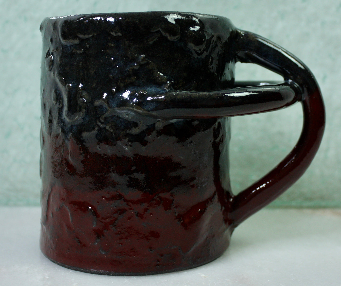 Ruby-Red1 Rico-Handle Mug