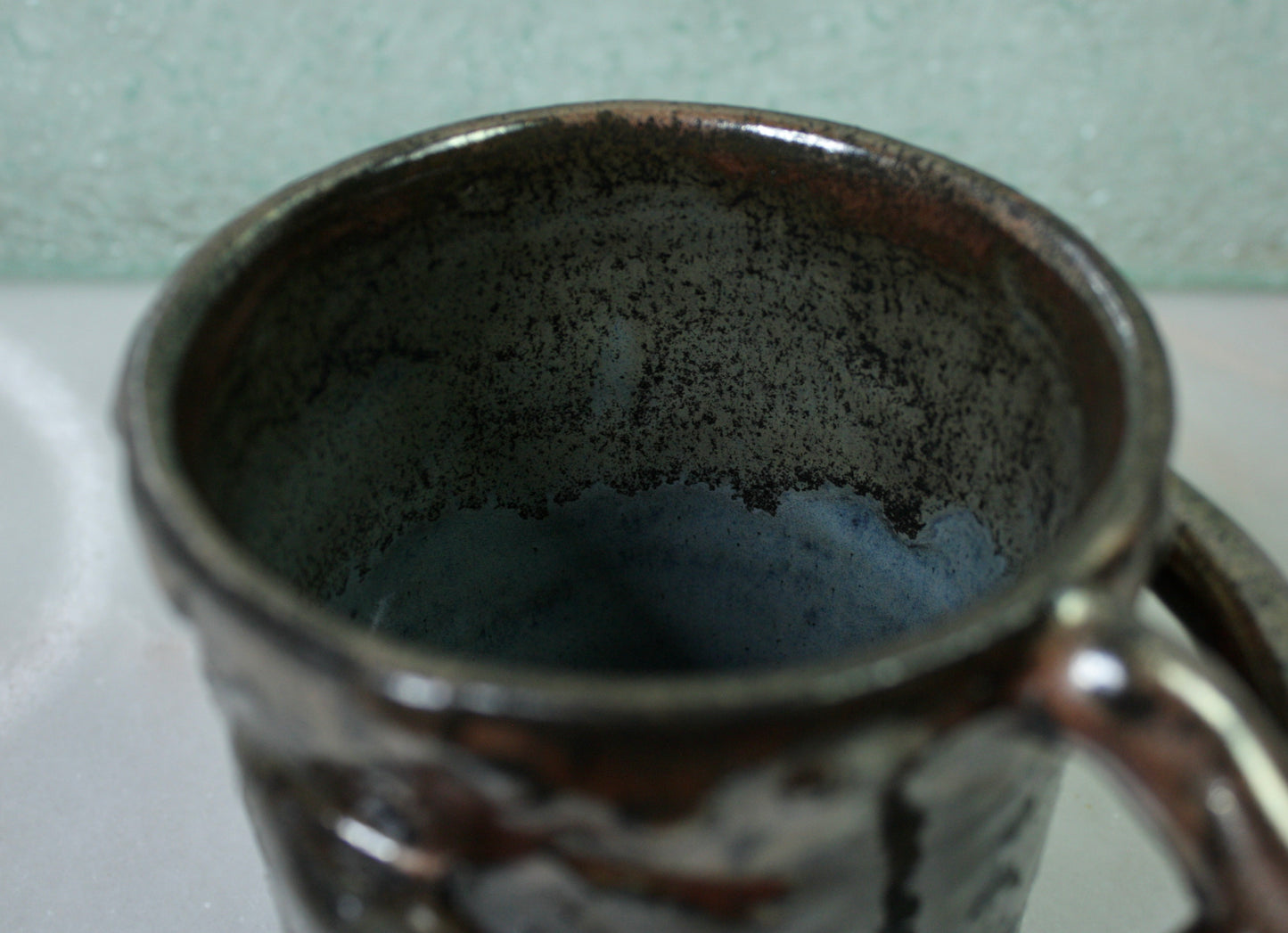Copper Blue Rico-Handle Mug