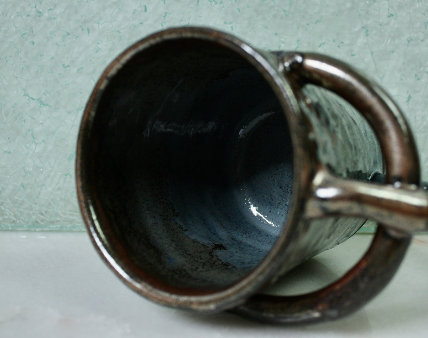 Copper Blue Rico-Handle Mug