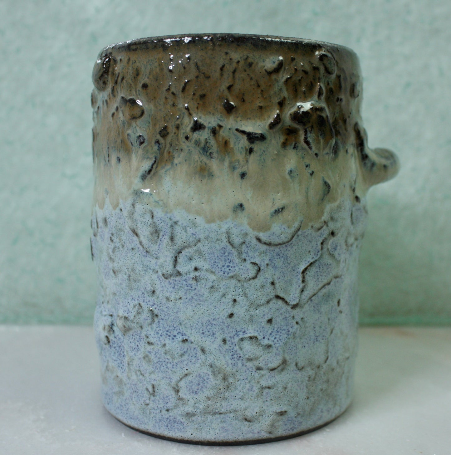 Luster/Blue Rico-Handle Mug
