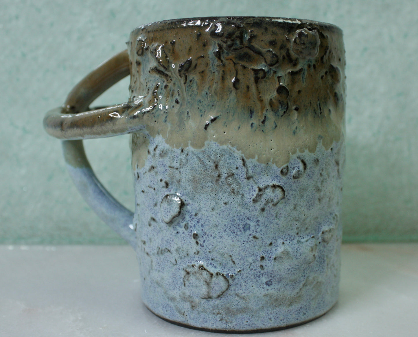 Luster/Blue Rico-Handle Mug