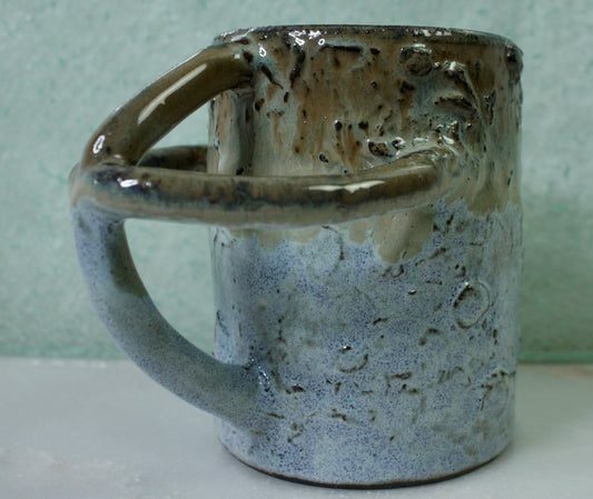 Luster/Blue Rico-Handle Mug