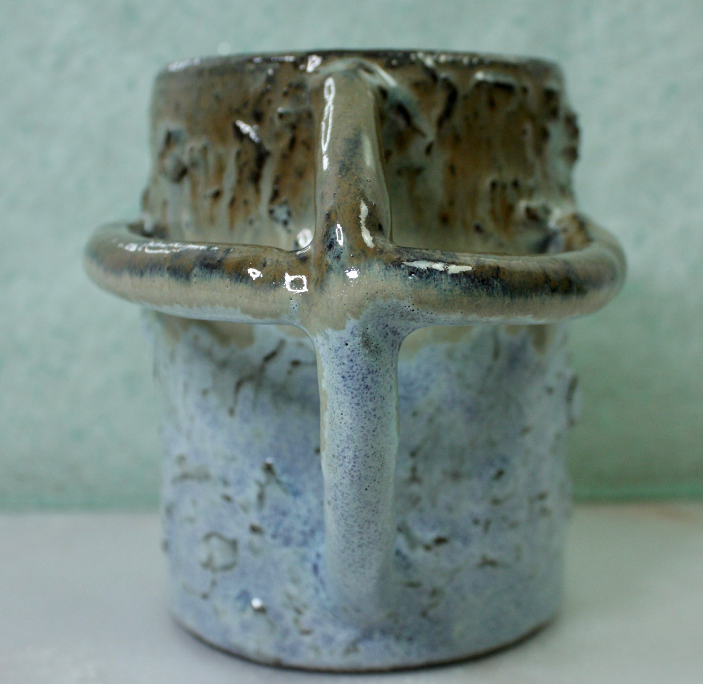 Luster/Blue Rico-Handle Mug