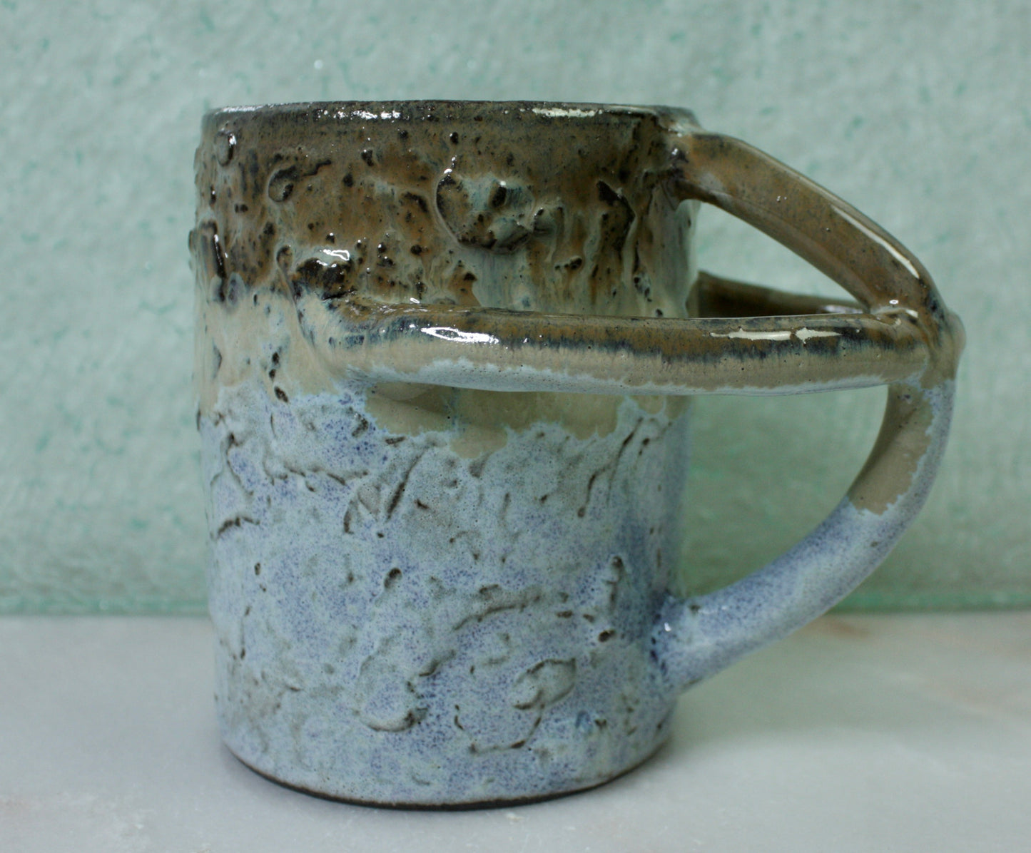 Luster/Blue Rico-Handle Mug