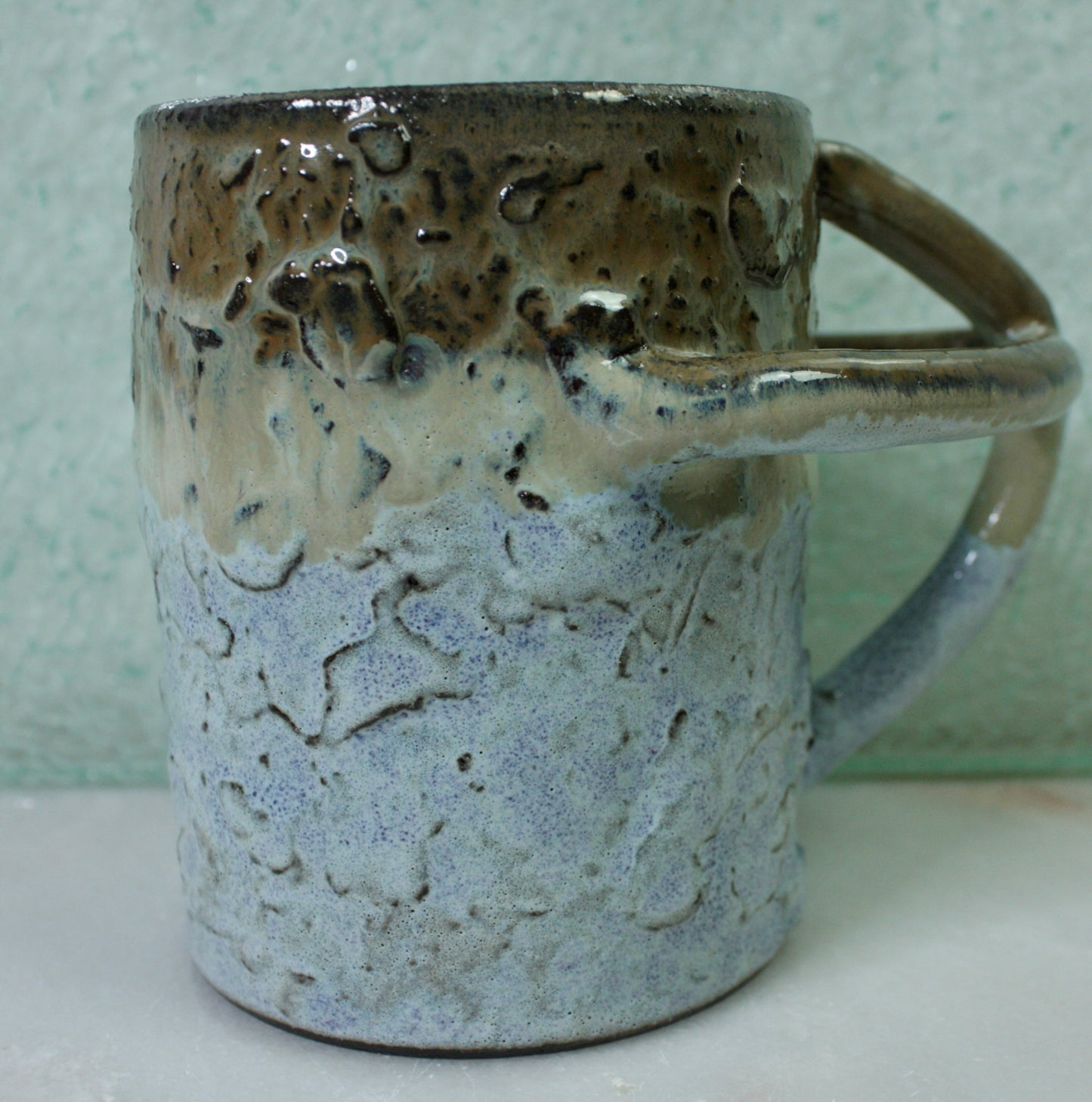 Luster/Blue Rico-Handle Mug