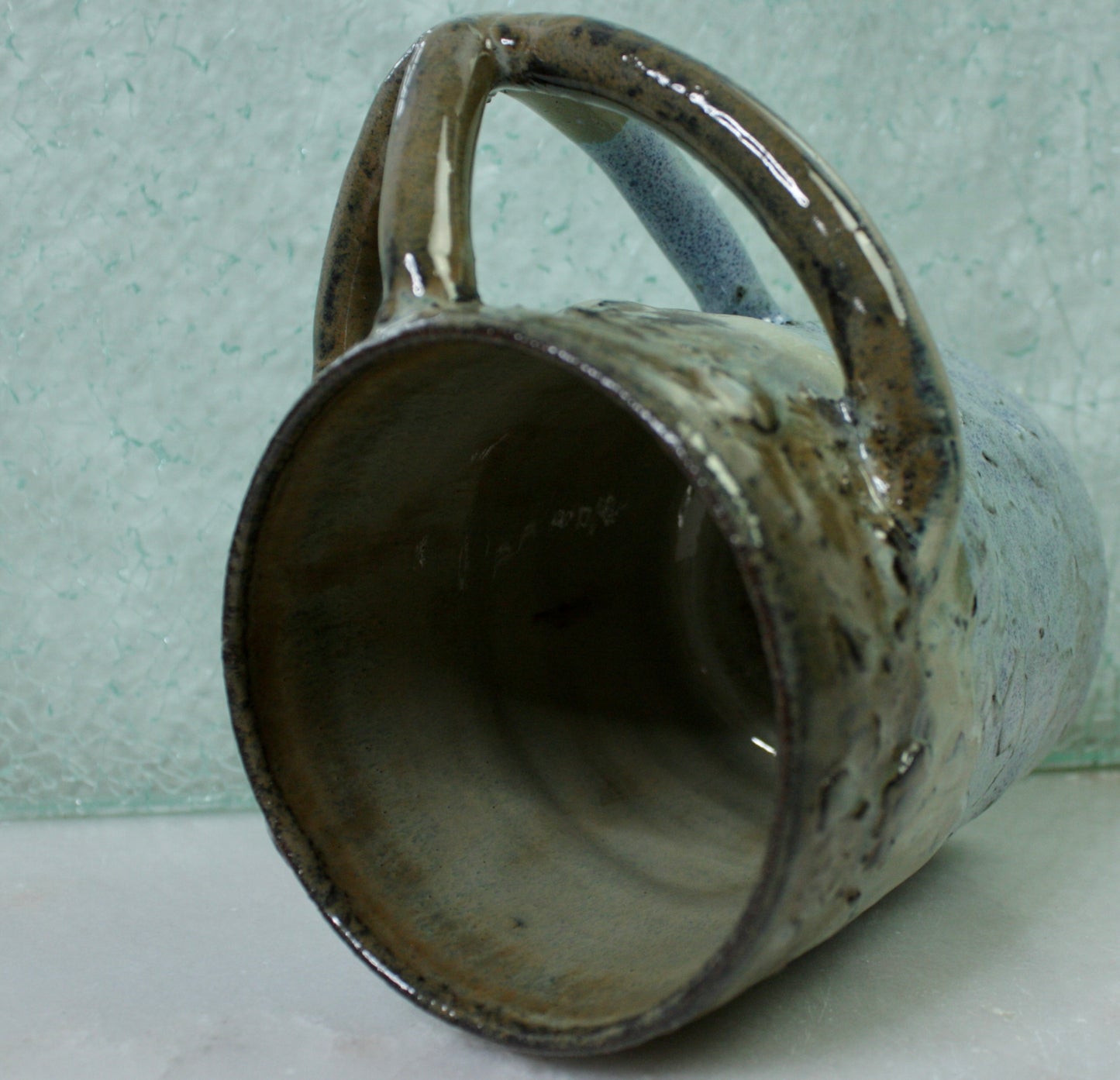 Luster/Blue Rico-Handle Mug