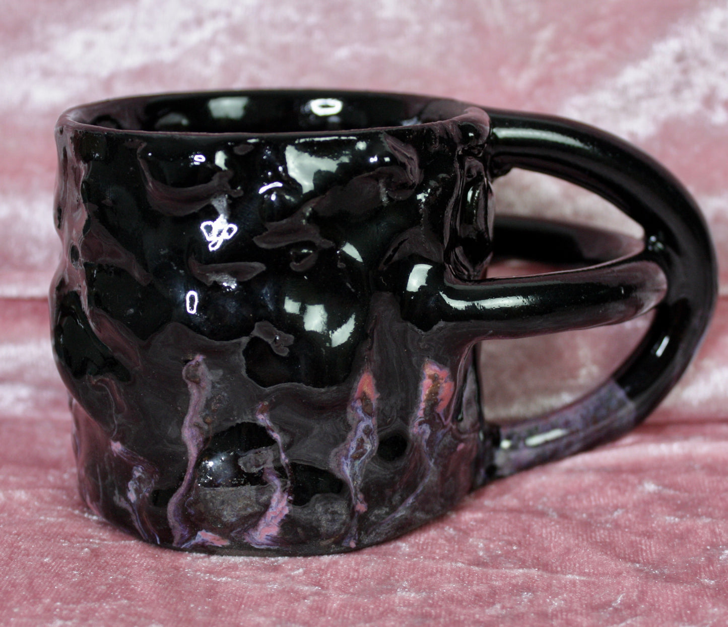 Purple Dark Shorty Rico-Handle Mug