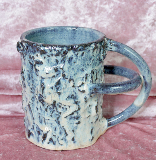 Frosty Blue Rico-Handle Mug