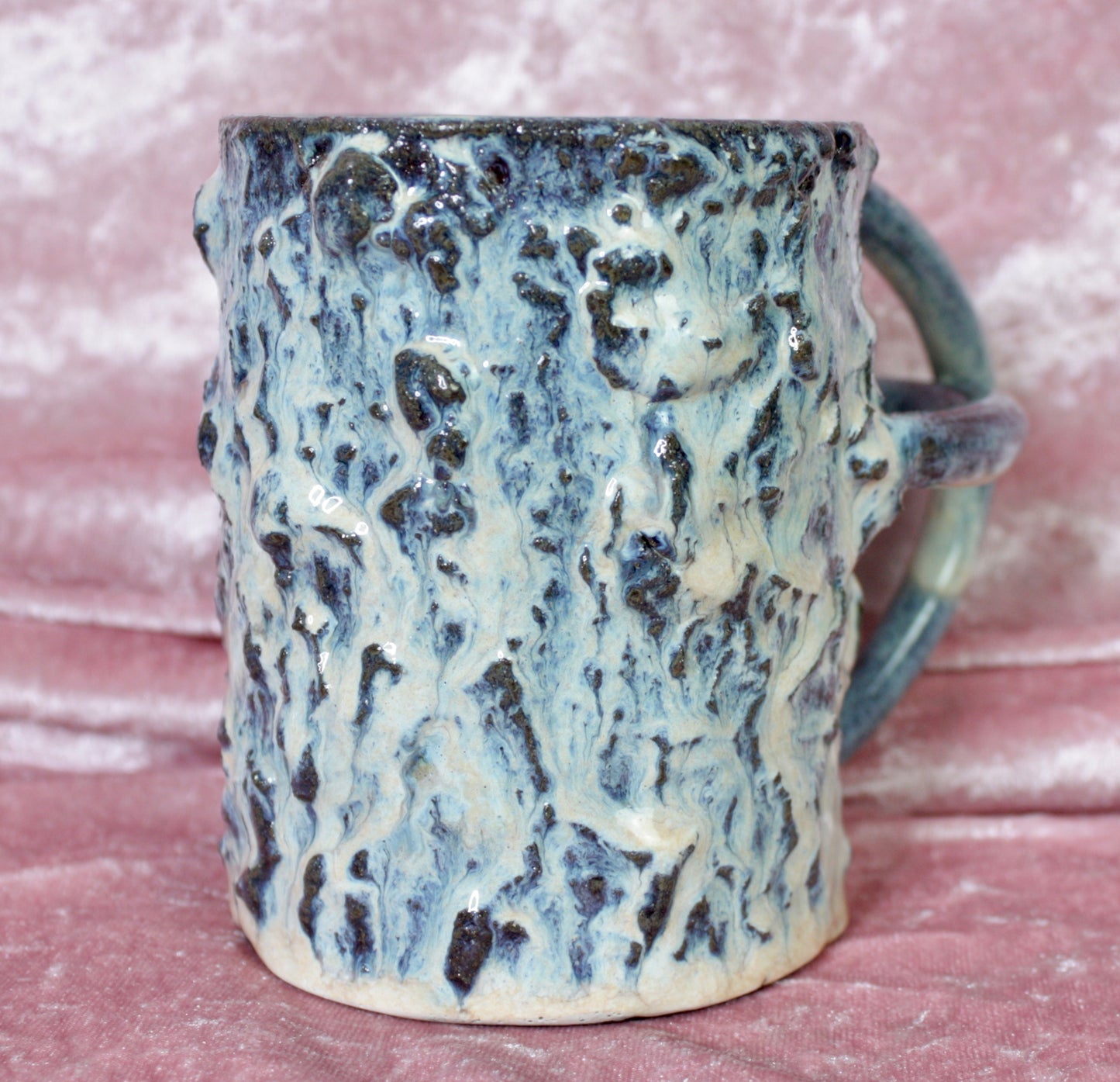 Frosty Blue Rico-Handle Mug
