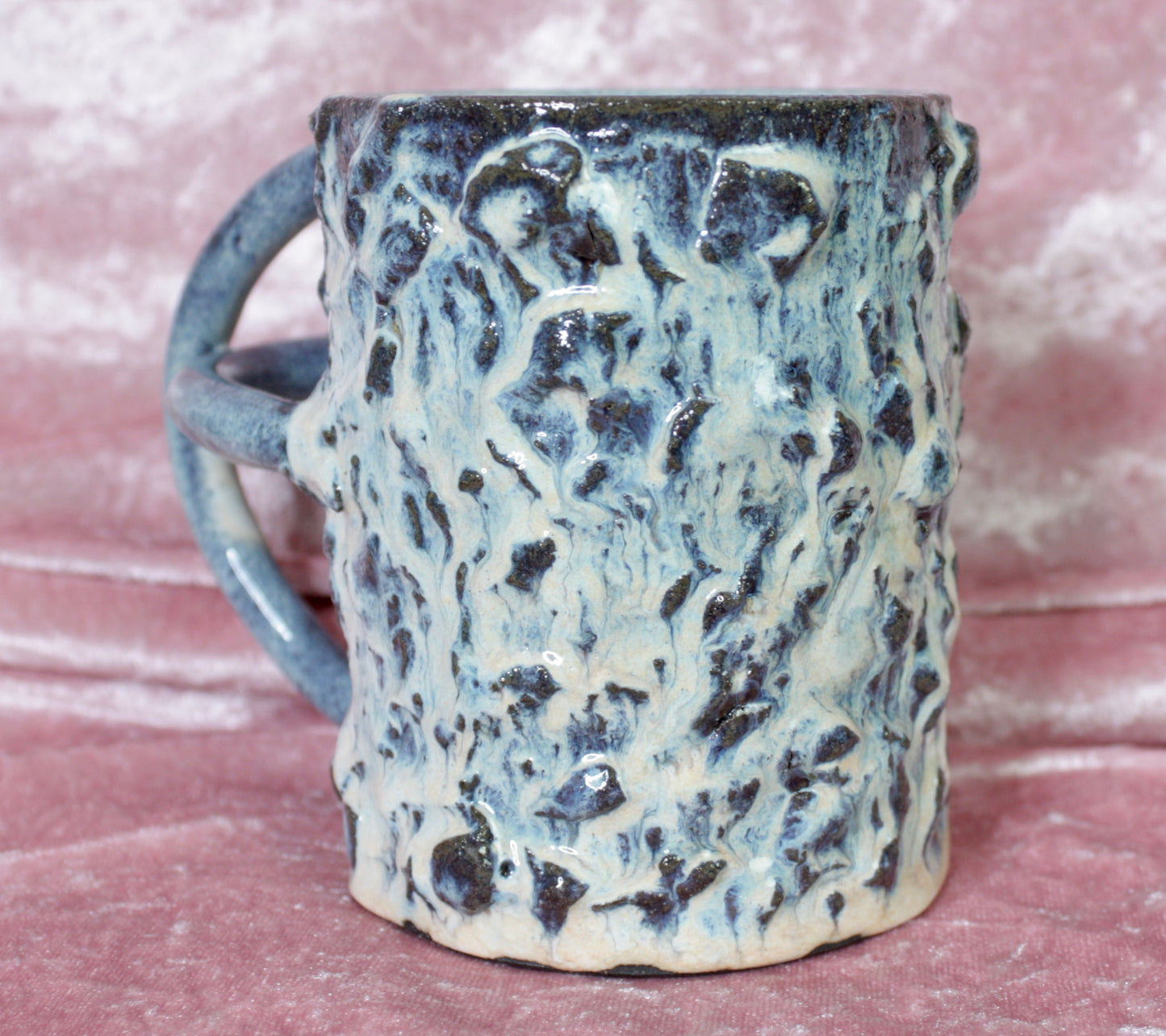 Frosty Blue Rico-Handle Mug