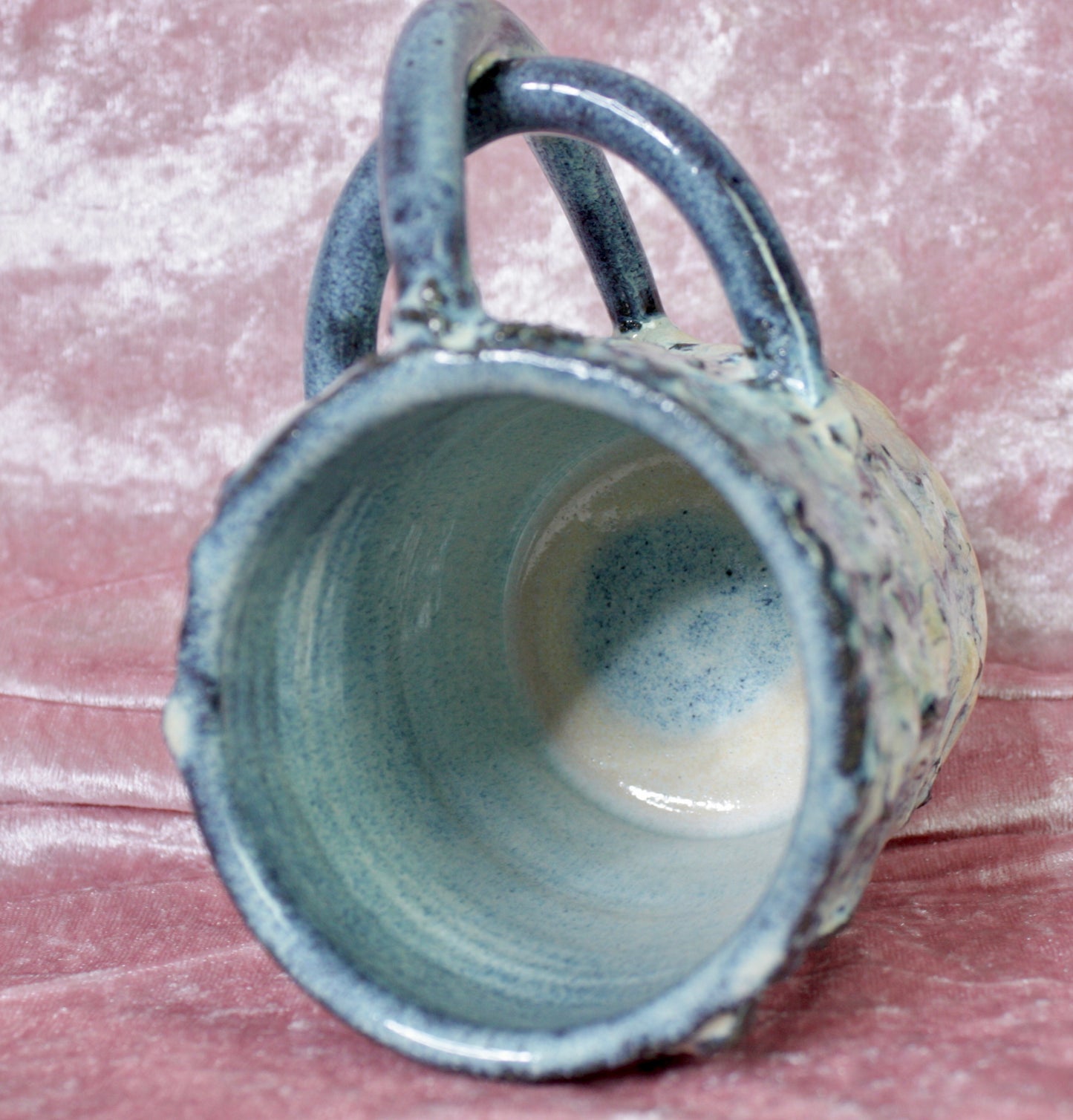 Frosty Blue Rico-Handle Mug
