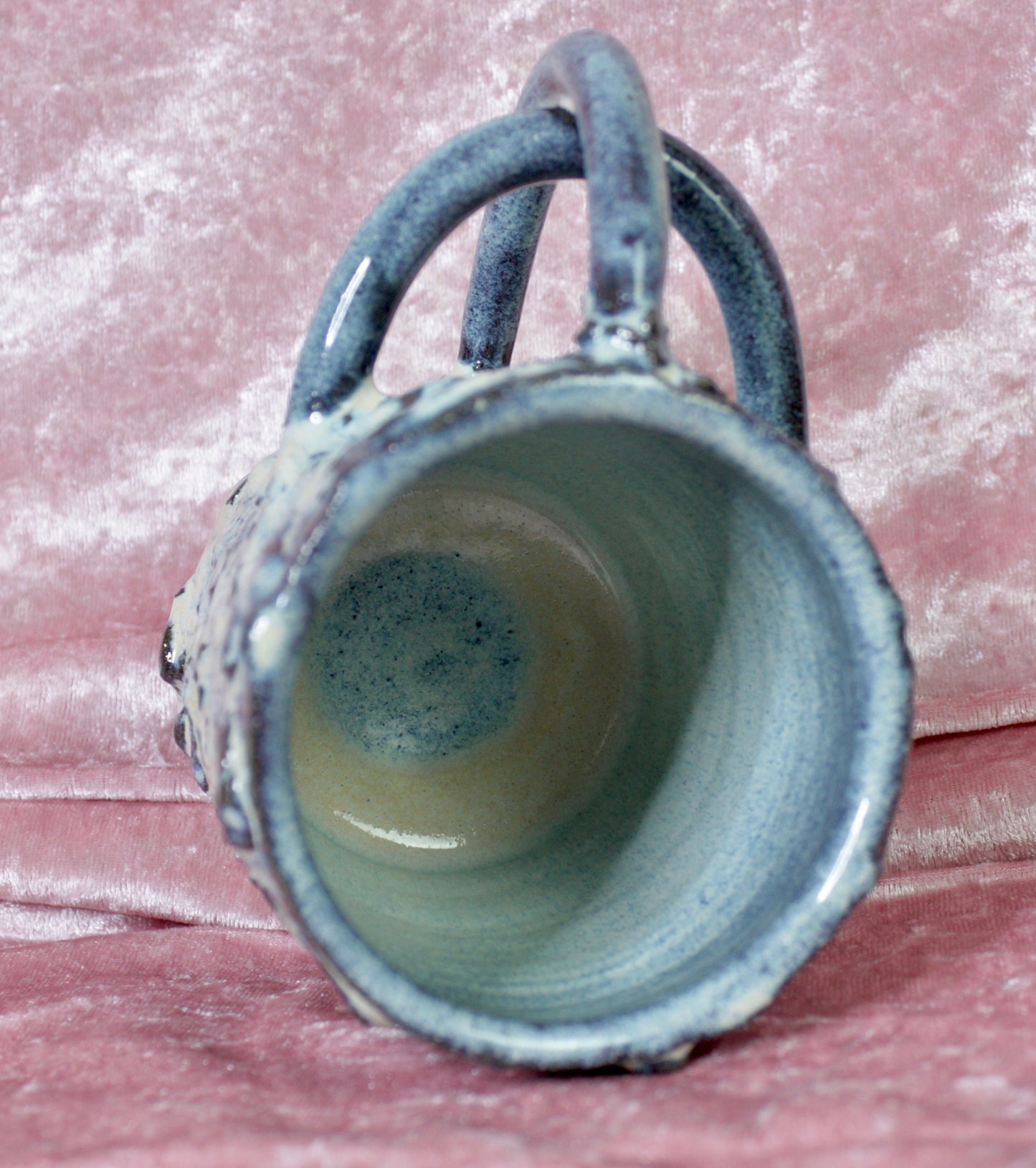 Frosty Blue Rico-Handle Mug