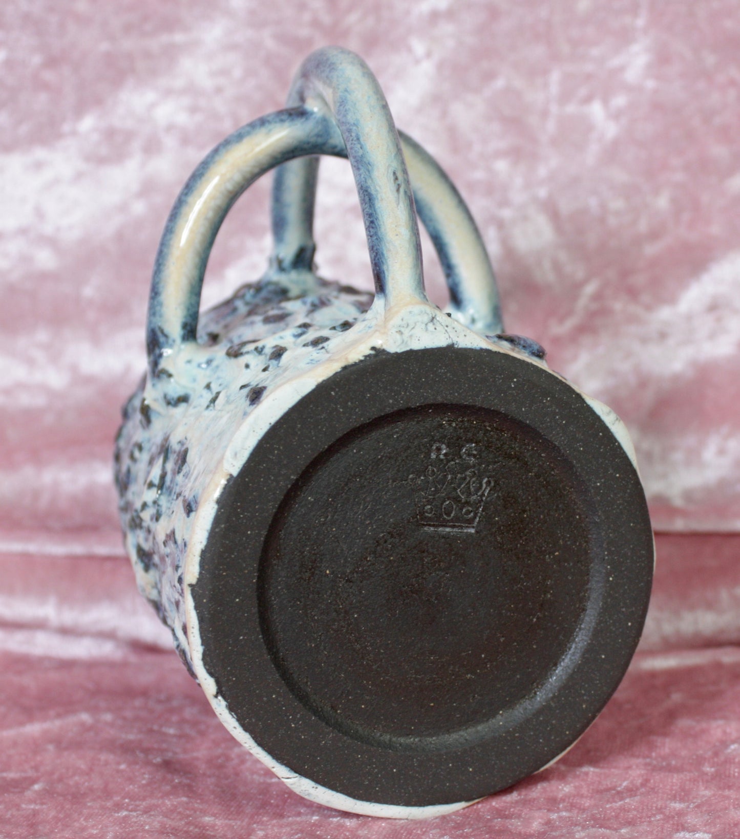 Frosty Blue Rico-Handle Mug
