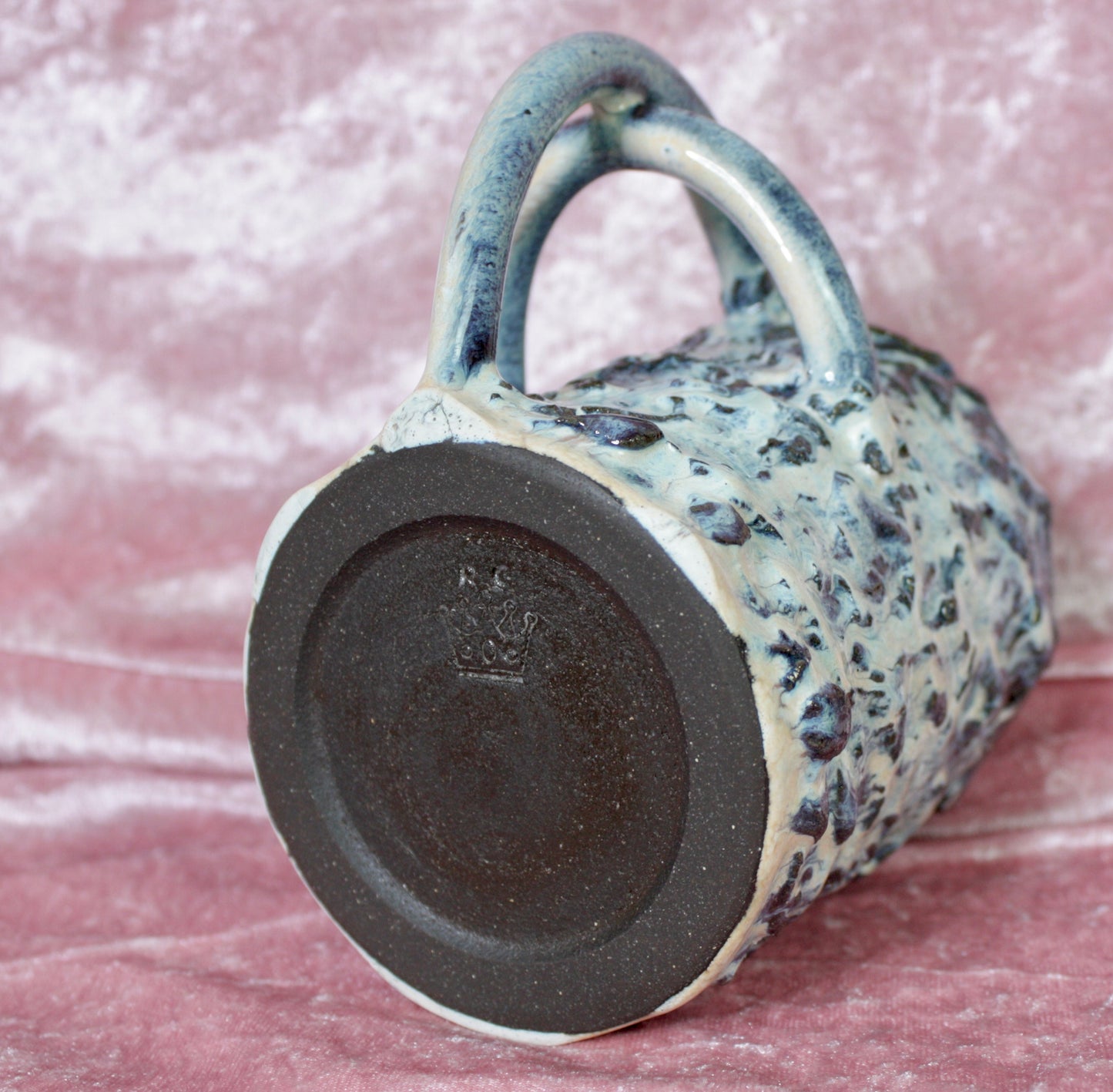 Frosty Blue Rico-Handle Mug