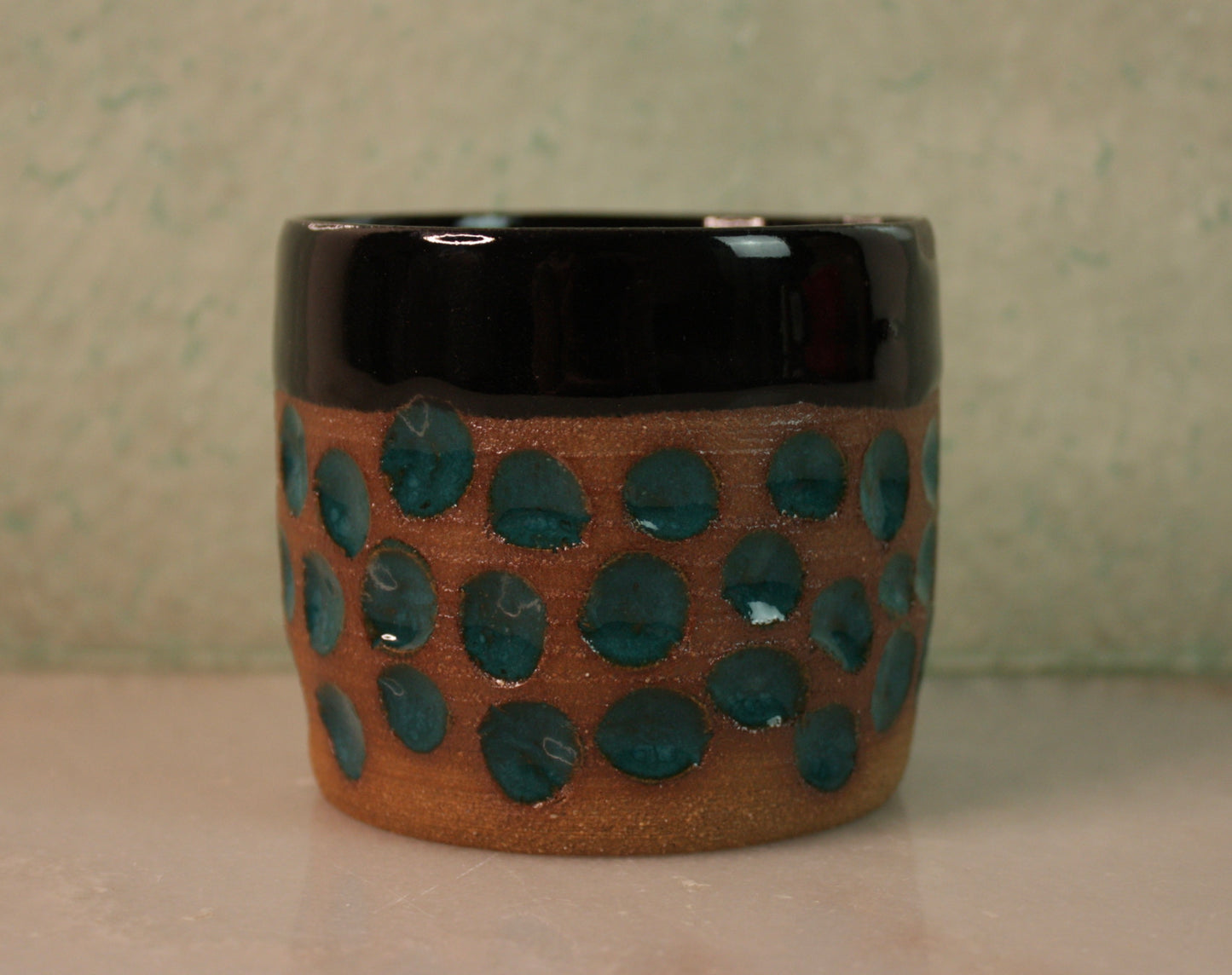 Carved Turquoise Cup