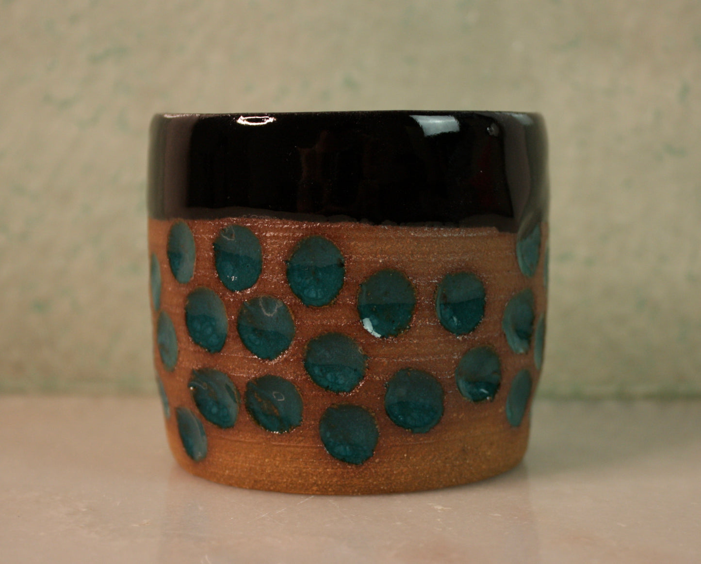 Carved Turquoise Cup