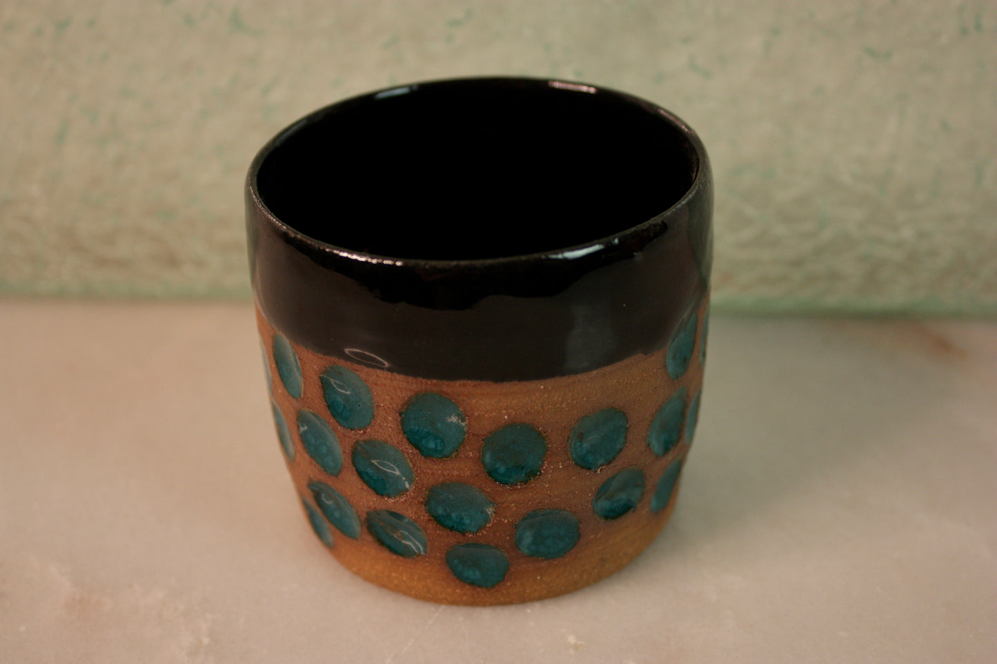 Carved Turquoise Cup