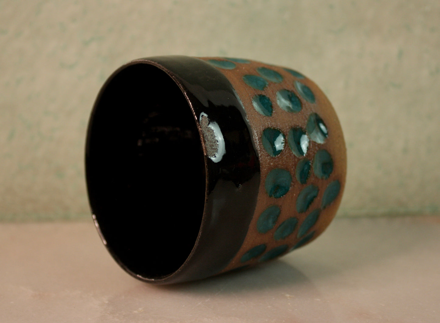 Carved Turquoise Cup