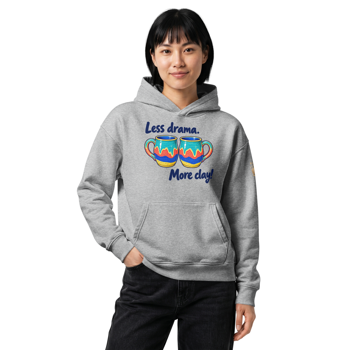 Unisex relaxed mid-weight hooded sweatshirt